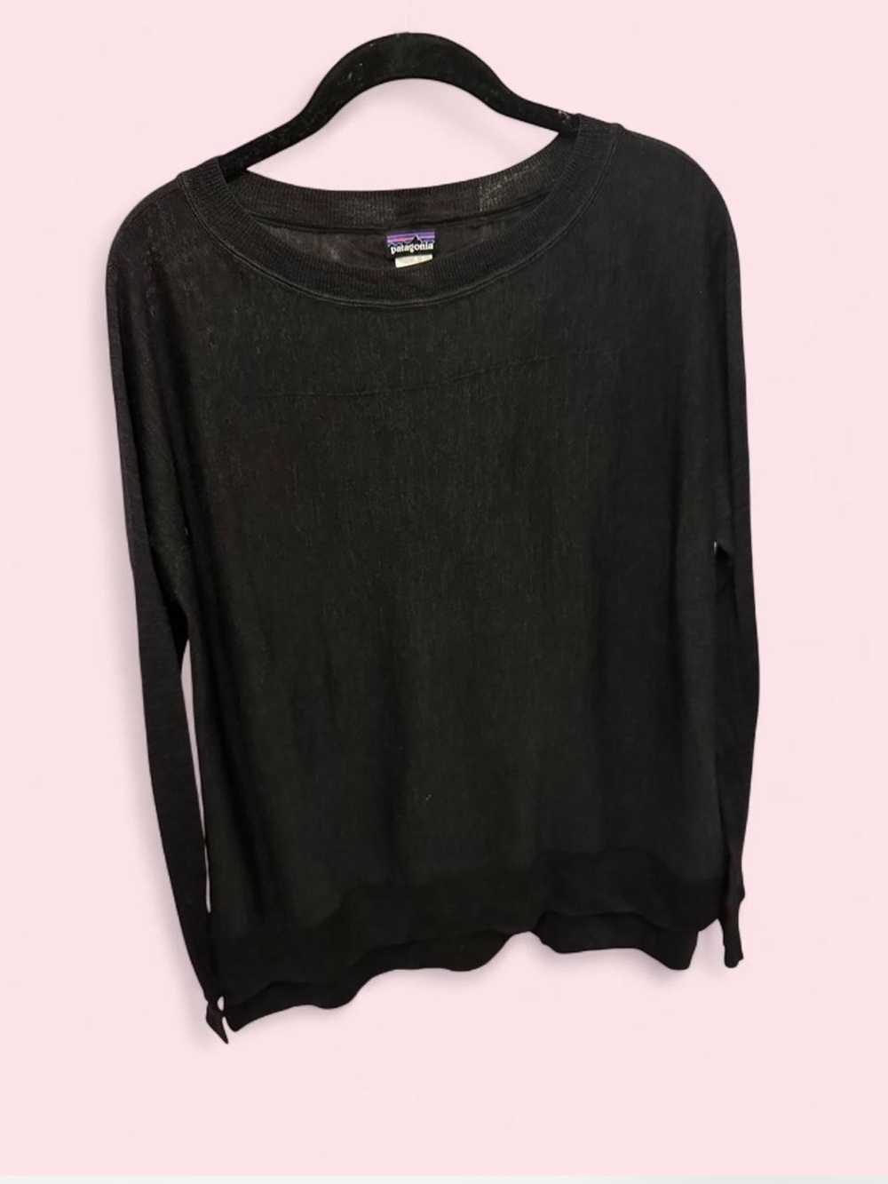 Patagonia Black Lightweight Crew Sweater